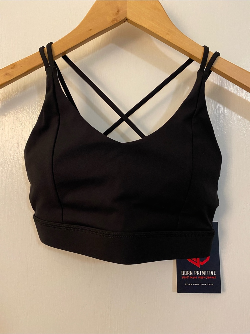 Born Primitive Exhale Black Crisscross Strappy Sports Bra XS